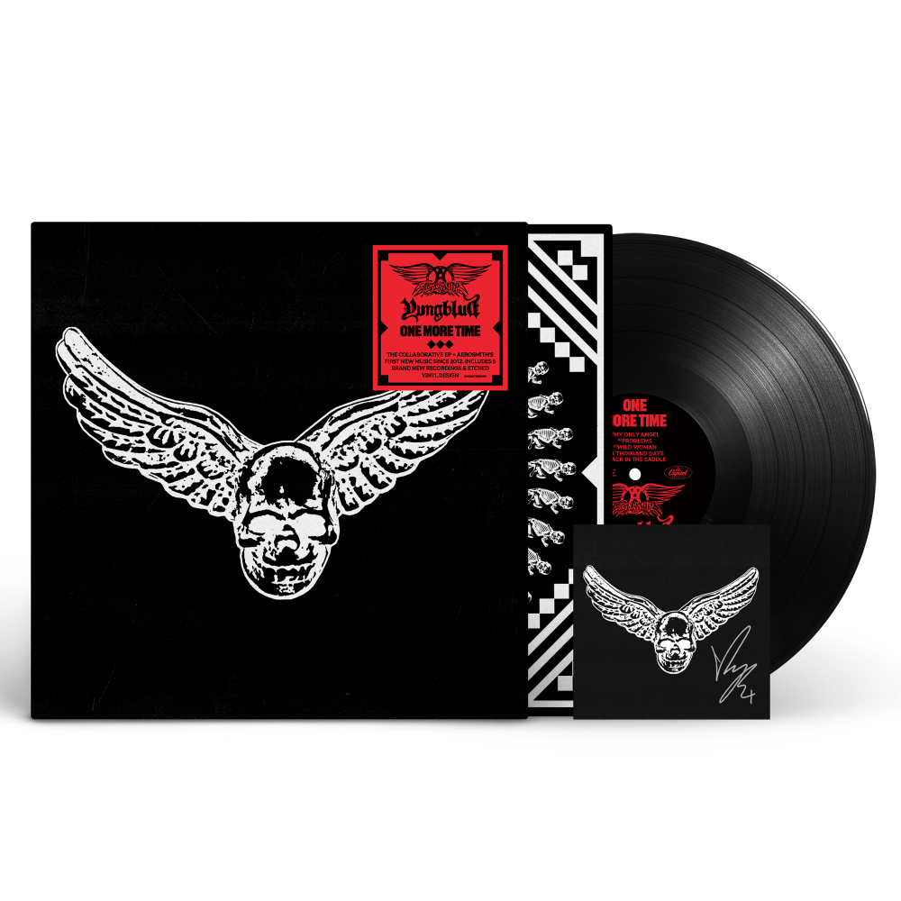 Aerosmith & YUNGBLUD - One More Time - Signed Black Vinyl 1