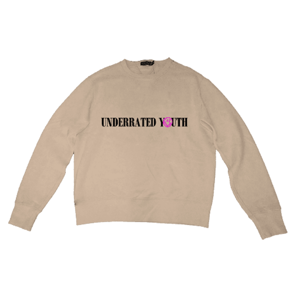 Underrated Youth Tan Crewneck YUNGBLUD Official Store