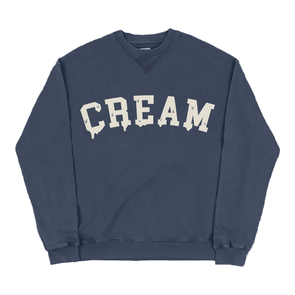 Cream crewneck top