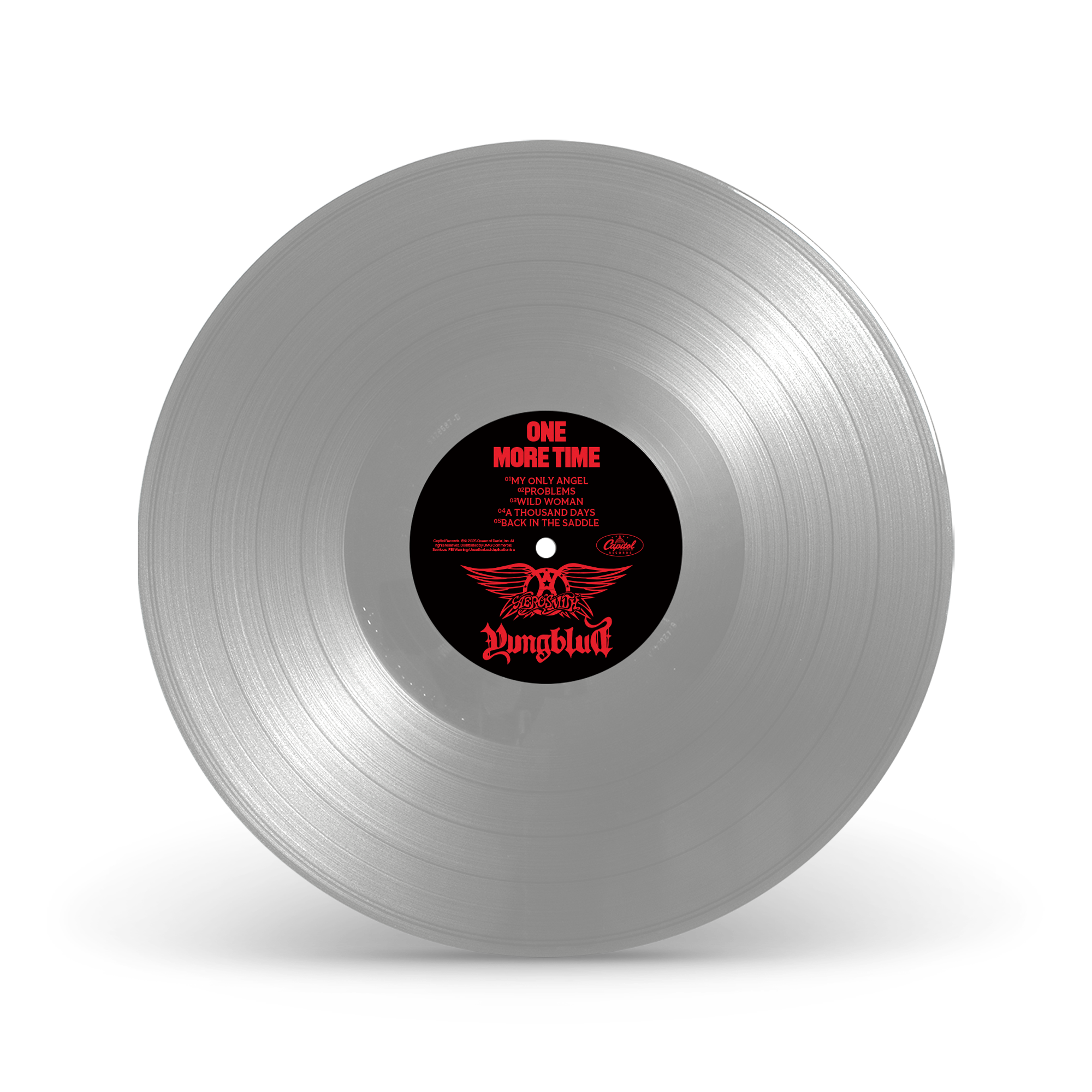 Aerosmith & YUNGBLUD - One More Time - Silver Vinyl (YUNGBLUD Store Exclusive)