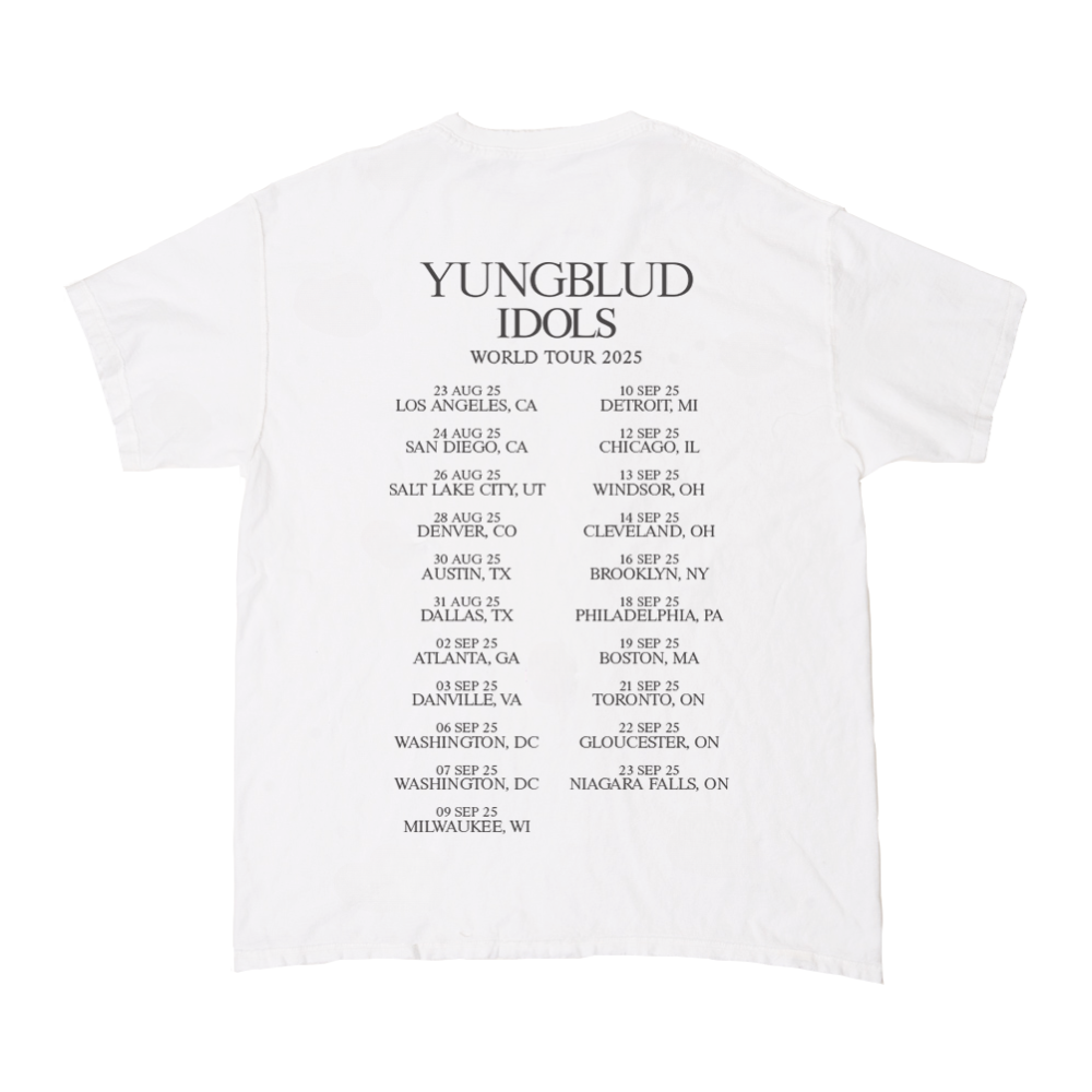 IDOLS WHITE DATE BACK T-SHIRT Back 