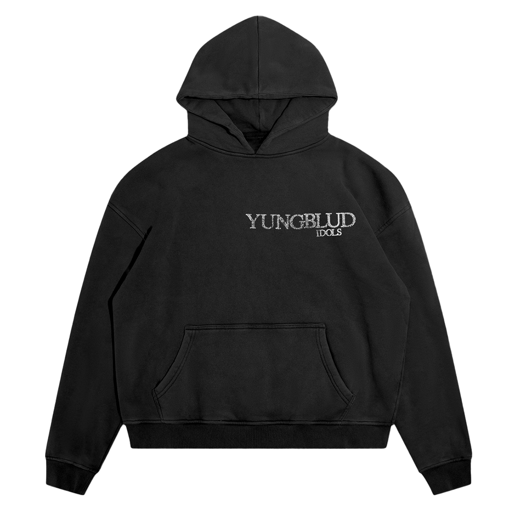 IDOLS BLACK DATE BACK HOODIE Front 