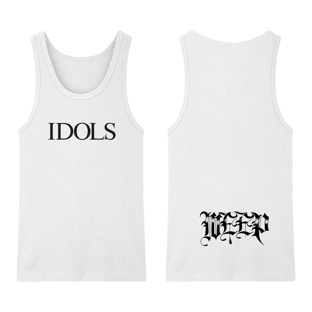 IDOLS WEEP RIBBED TANK Front + Back 