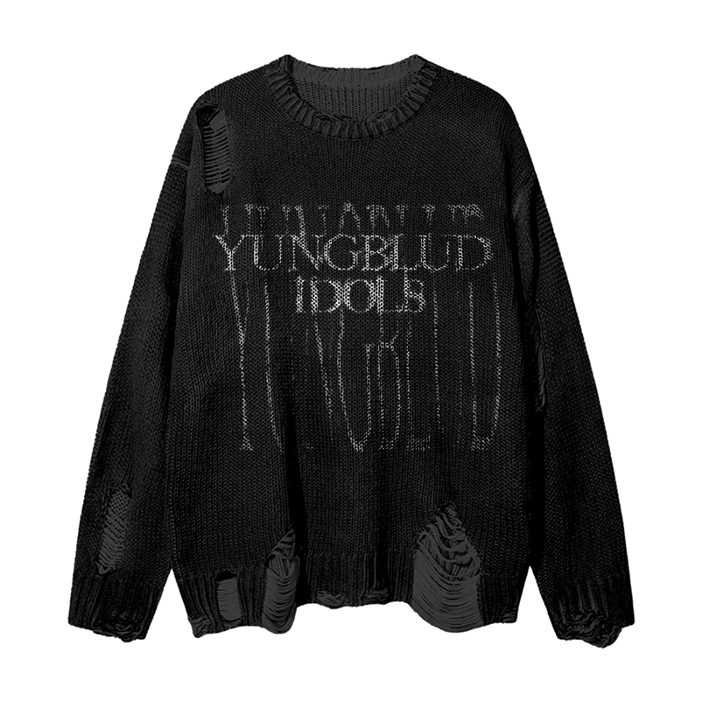 IDOLS DISTRESSED KNIT SWEATER
