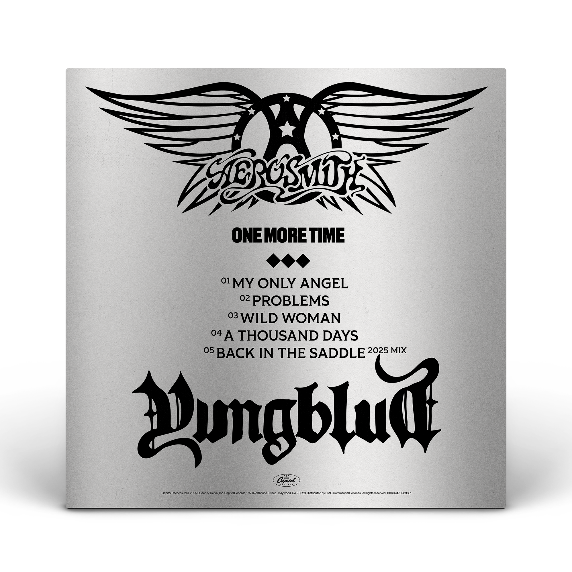 Aerosmith & YUNGBLUD - One More Time - Silver Vinyl (YUNGBLUD Store Exclusive)