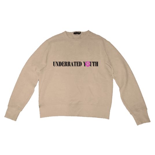 Underrated Youth Tan Crewneck